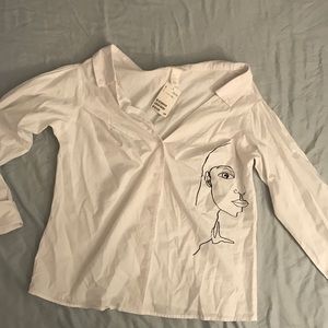 NWT Off the Shoulder Structured Blouse (12)